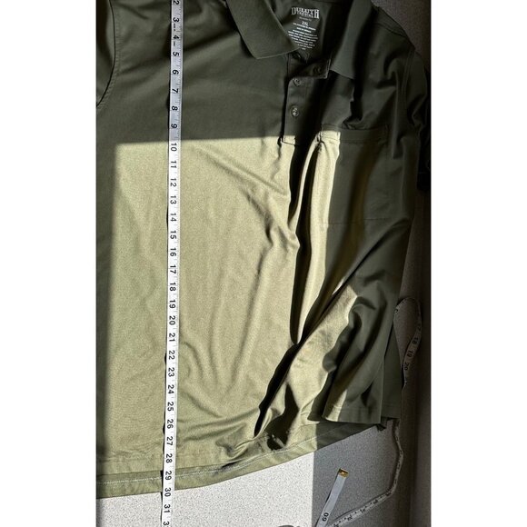 Duluth Trading Men's Knuckledown Green Short Sleeve Polo with Pocket Size 2XL - Picture 6 of 7